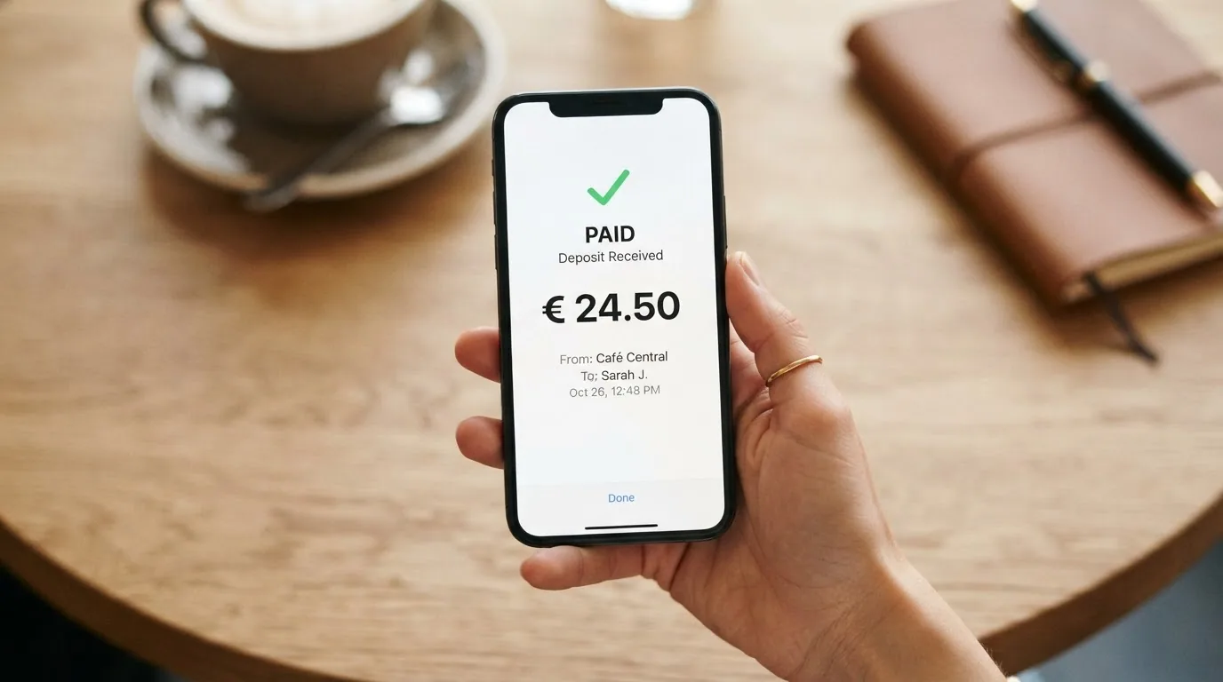 Teléfono móvil mostrando la app de Bizum junto a la pantalla de depósito de un casino de poker online
