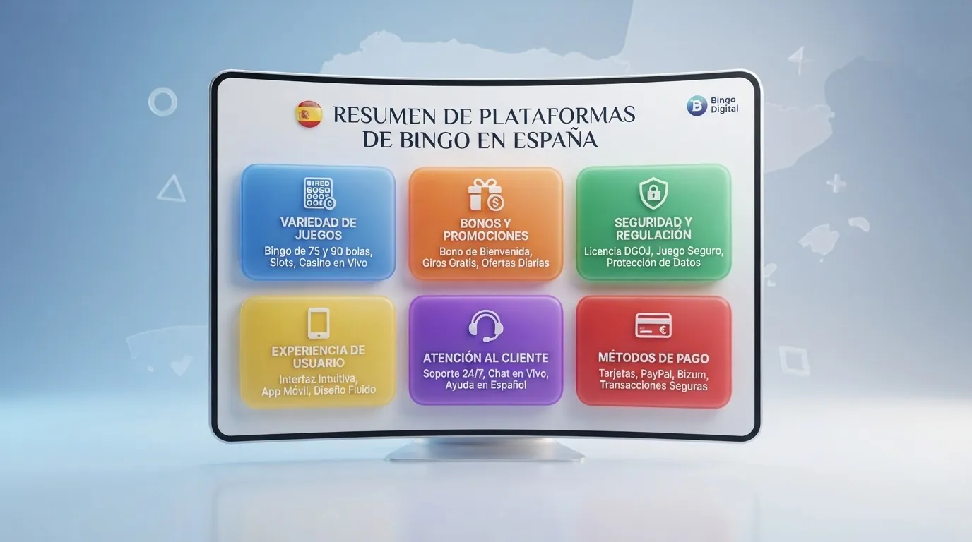 Tabla comparativa con los logotipos y nombres de los principales casinos con bingo online analizados
