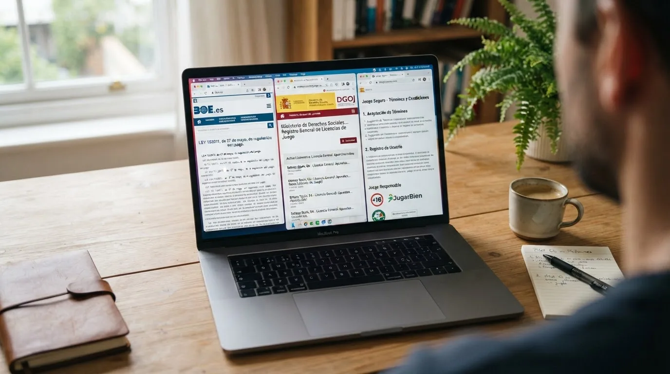 Documentos oficiales del BOE, la web de la DGOJ y las fichas de operadores utilizados como fuentes para este análisis