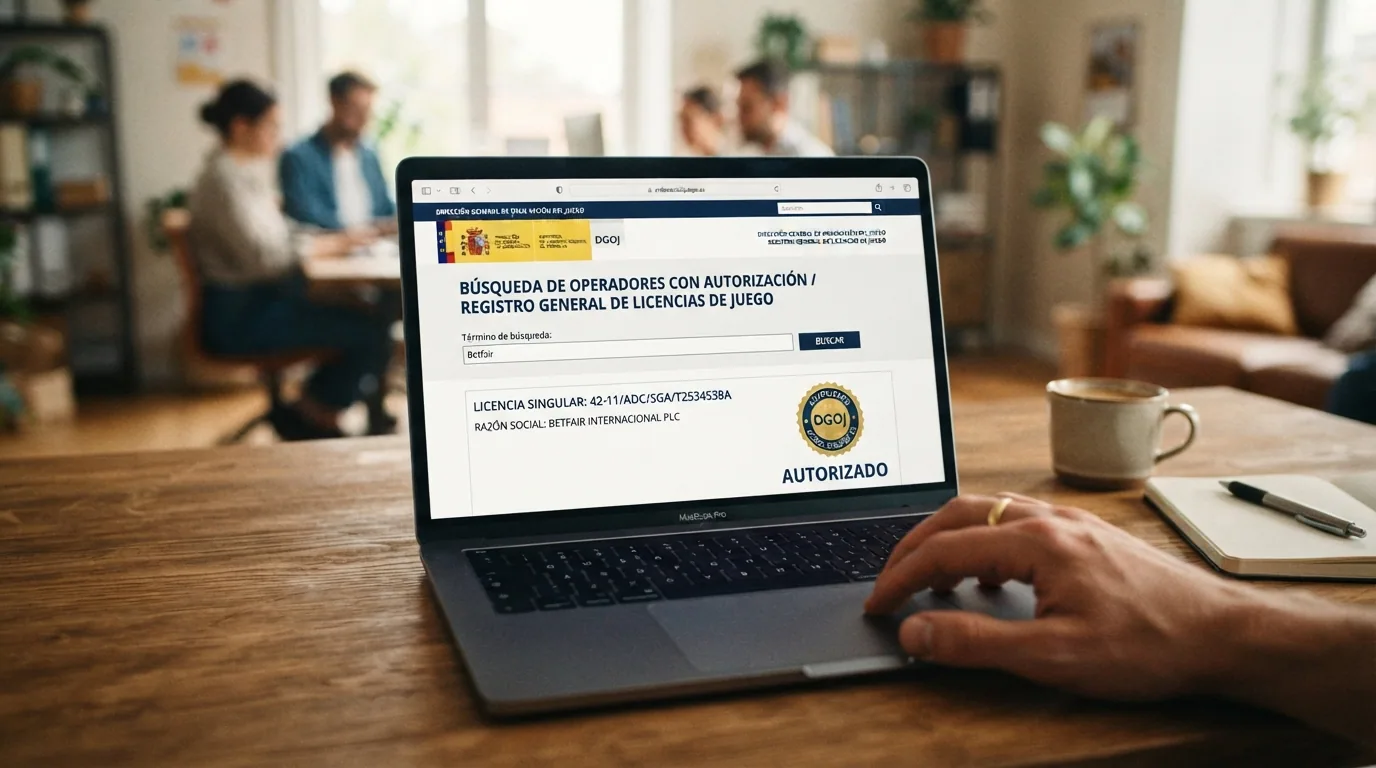 Captura del buscador público de operadores de la DGOJ en ordenacionjuego.es con el resultado de un operador autorizado
