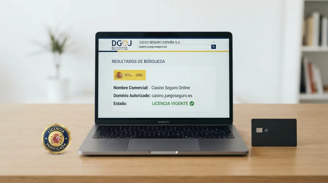 Pantalla del buscador de operadores de la DGOJ con el resultado de la consulta de un casino autorizado