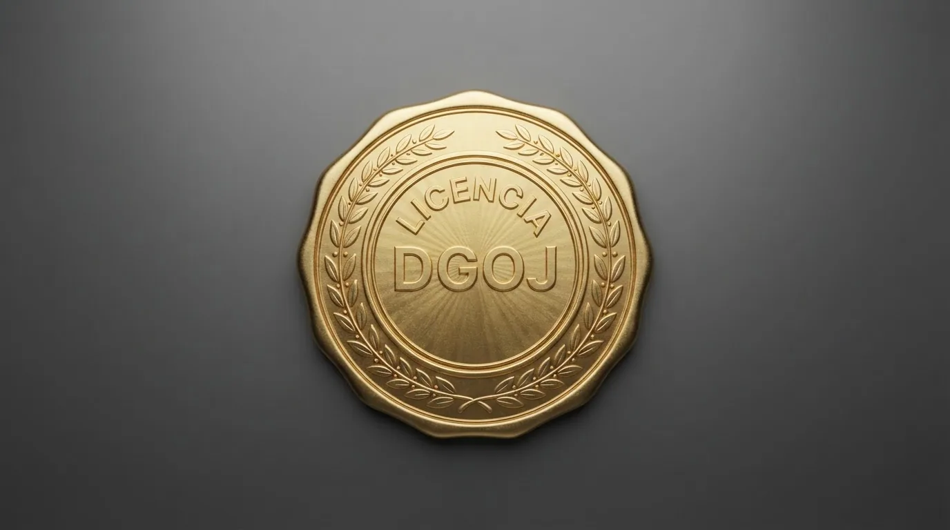 Una barra de direcciones del navegador con el dominio .es resaltado junto al logotipo de la DGOJ