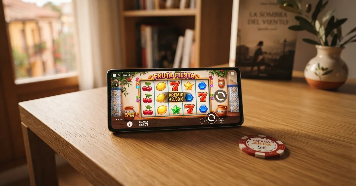Pantalla de una tragamonedas online con líneas de premio iluminadas y un pago modesto frecuente junto al saldo visible