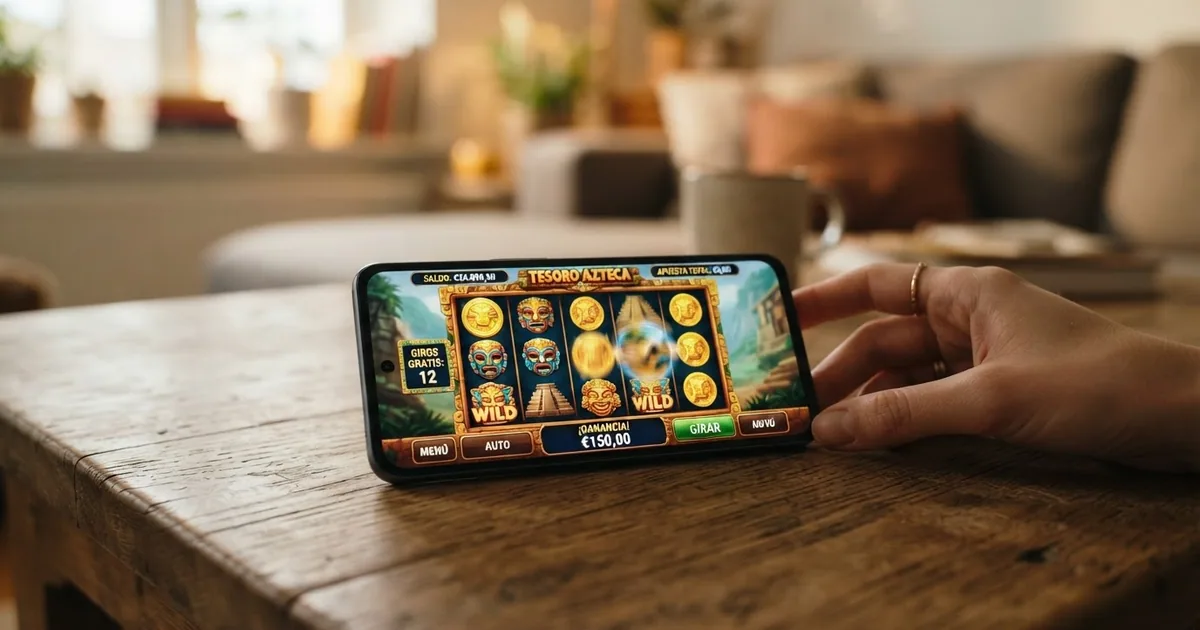 Captura de pantalla de varias apps de casino con licencia DGOJ abiertas en la pantalla de un móvil, mostrando la interfaz de juego en español