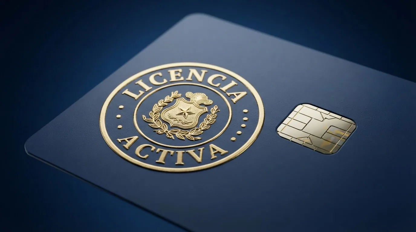 Primer plano del sello dinámico de autorización de la MGA en el pie de un casino online, con el número de licencia y el estado activo visibles
